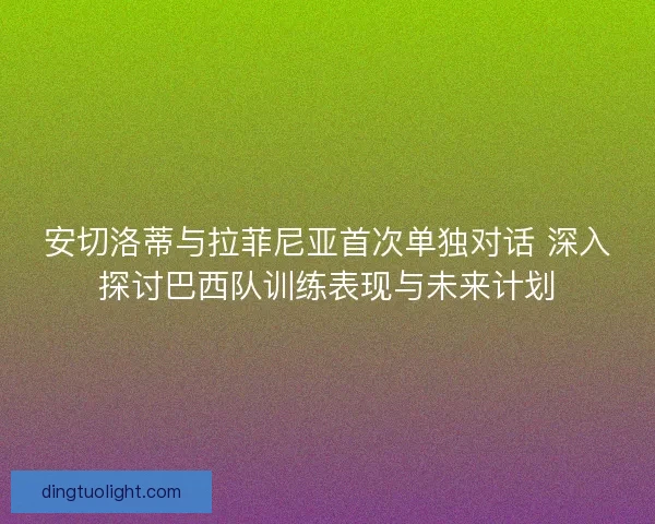 安切洛蒂与拉菲尼亚首次单独对话 深入探讨巴西队训练表现与未来计划