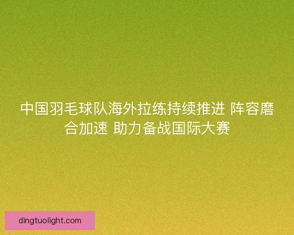 中国羽毛球队海外拉练持续推进 阵容磨合加速 助力备战国际大赛